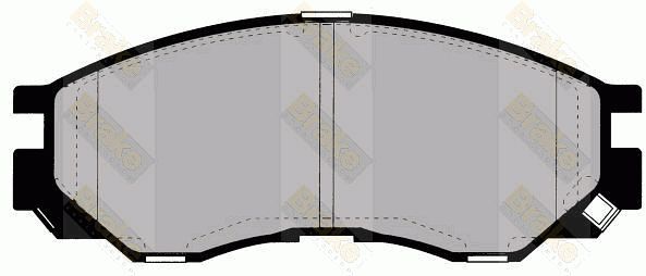 BRAKE ENGINEERING Комплект тормозных колодок, дисковый тормоз PA1299